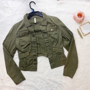 Xhilaration khaki crop jacket